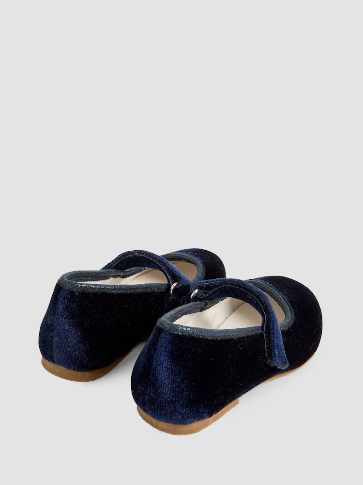 JoJo Maman Bébé Navy Ballet Shoes - Image 2 of 4 JoJo Maman Bébé Navy Ballet Shoes - Image 2 of 4