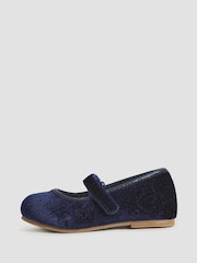 JoJo Maman Bébé Navy Ballet Shoes - Image 4 of 4
