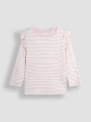 JoJo Maman Bébé Pink 2-Pack Frill Tops - Image 4 of 5