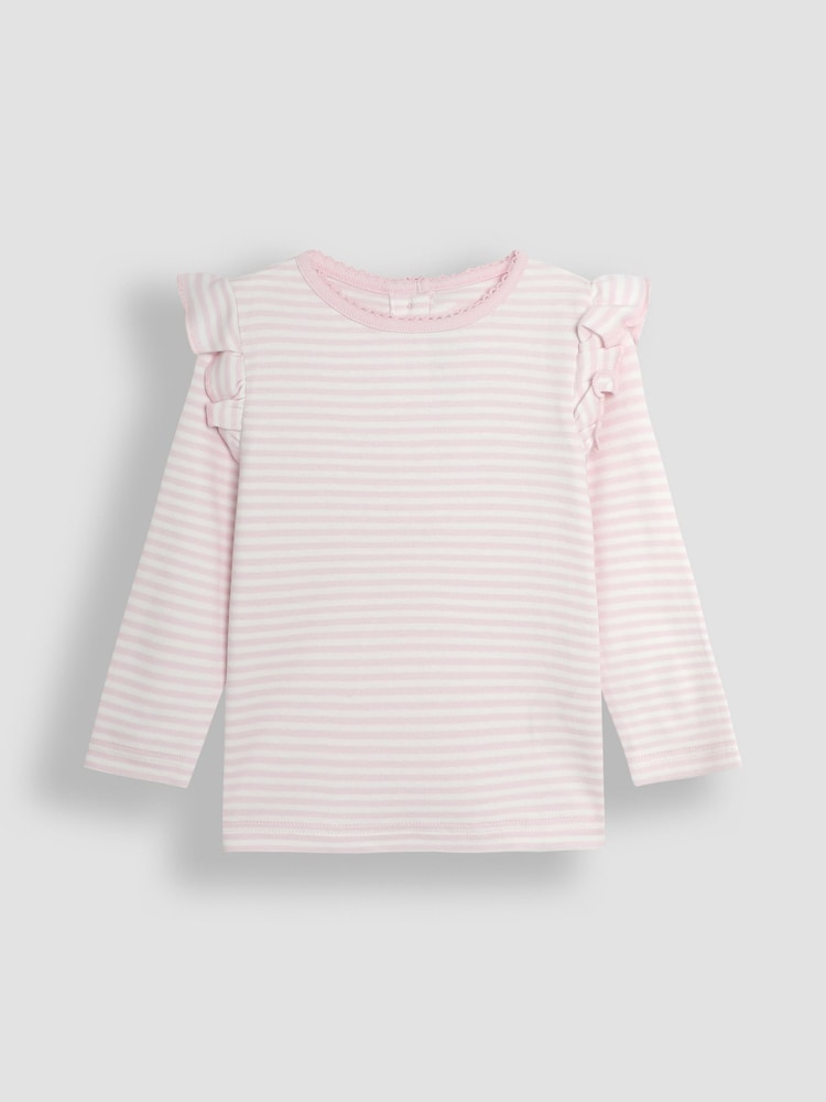 JoJo Maman Bébé Pink 2-Pack Frill Tops - Image 4 of 5