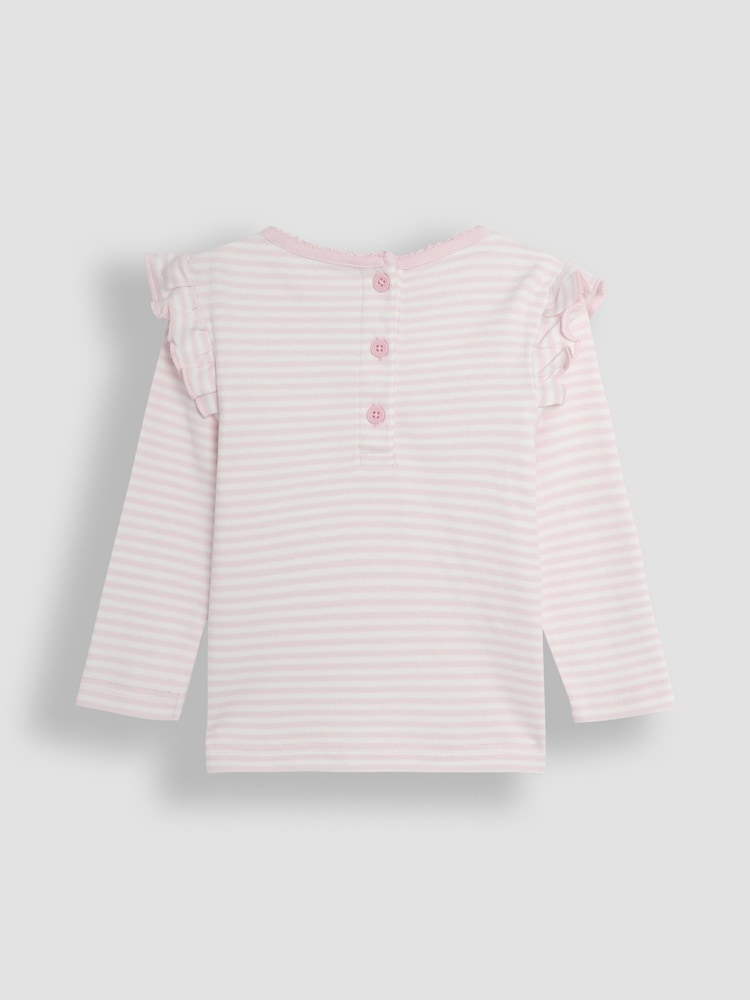 JoJo Maman Bébé Pink 2-Pack Frill Tops - Image 5 of 5