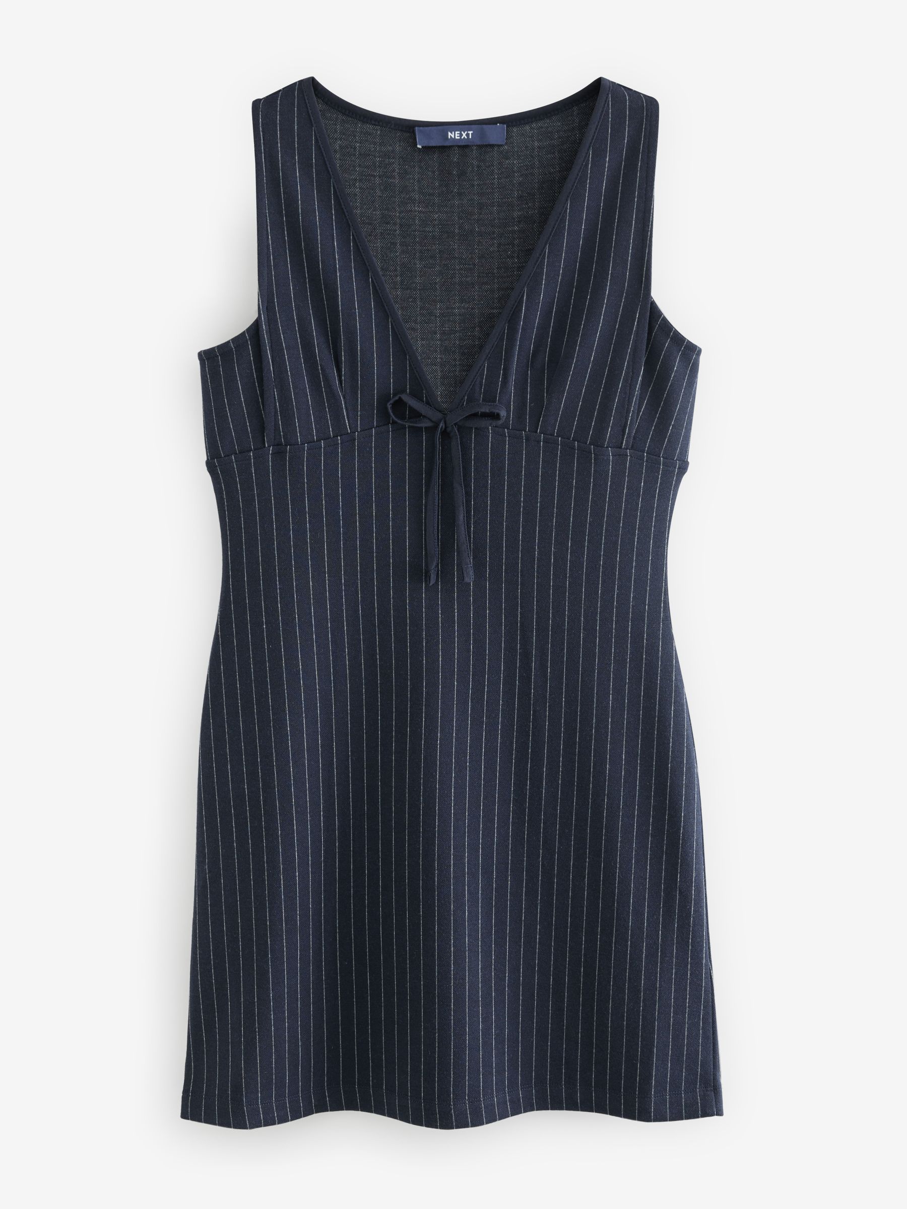 Buy Navy Blue Pinstripe Sleeveless Pinafore Mini Dress from Next USA