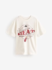 White Ground NBA Licensed 100% Cotton T-Shirt (3-16yrs) - Image 1 of 3