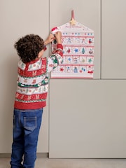JoJo Maman Bébé Red Knitted Christmas Festive Friends Fair Isle Jumper - Image 8 of 8
