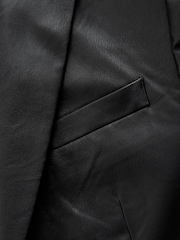 Black EDIT Faux Leather Blazer - Image 8 of 9