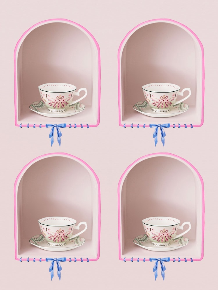 Cath Kidston Friendship Gardens Teacup And Saucer Set Of 2 - Image 1 of 3