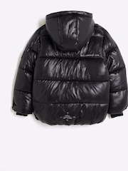 River Island Black Boys Heavy Weight Puffer Coat - Image 2 of 4