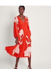 Monsoon Orange Talia Lace Dress - Image 1 of 5