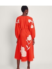Monsoon Orange Talia Lace Dress - Image 2 of 5
