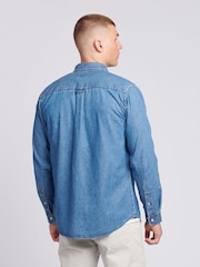 U.S. Polo Assn. Blue Mens Chambray 100% Cotton Shirt - Image 3 of 6