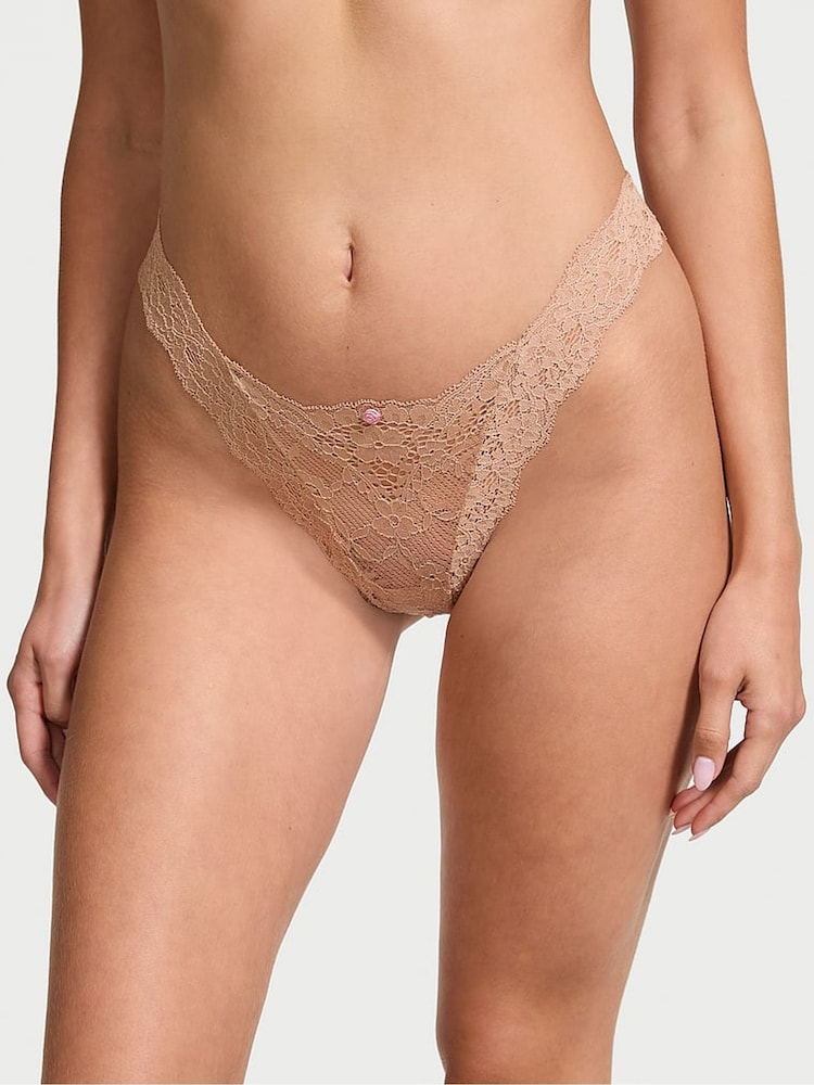 Praline nude - Victoria's Secret string met kant - Image 1 of 3