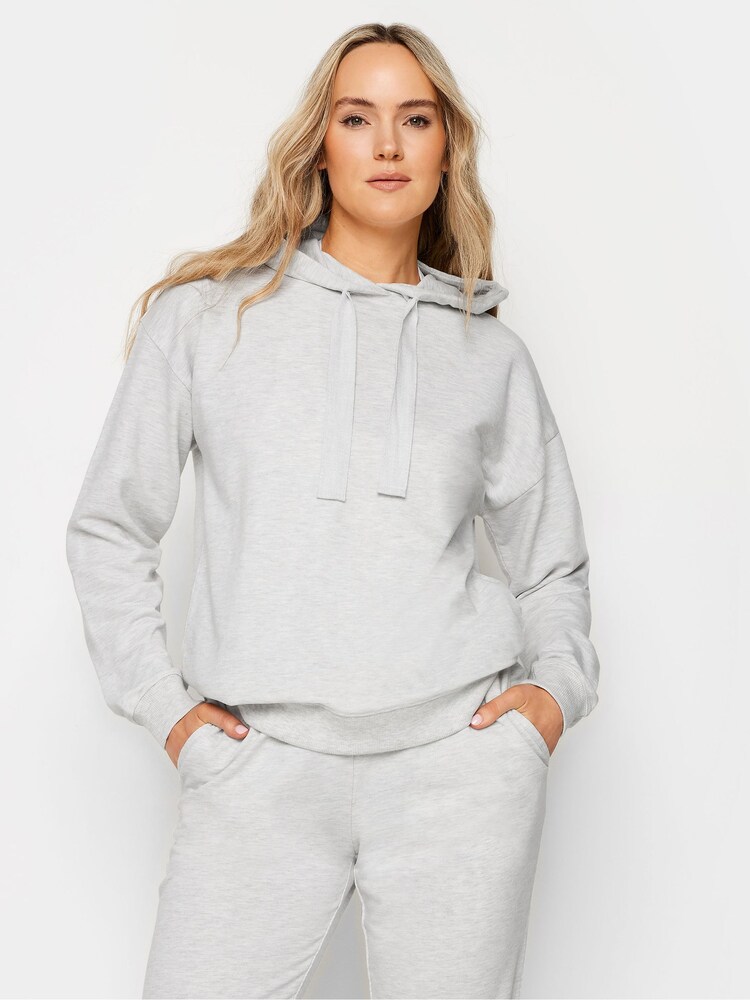 Long Tall Sally Grey Drop Shoulder Hoodie - Image 1 of 5