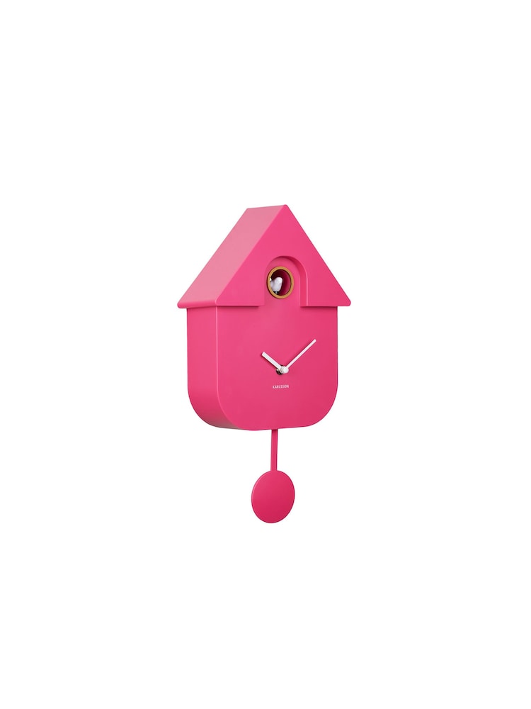 Karlsson Bright Pink Modern Cuckoo ABS Wall Clock - Image 2 of 4