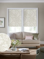Laura Ashley Dove Grey Lloyd Made to Measure 100% Cotton Roman Blinds - Image 1 of 6
