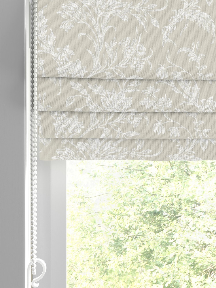Laura Ashley Dove Grey Lloyd Made to Measure 100% Cotton Roman Blinds - Image 2 of 6