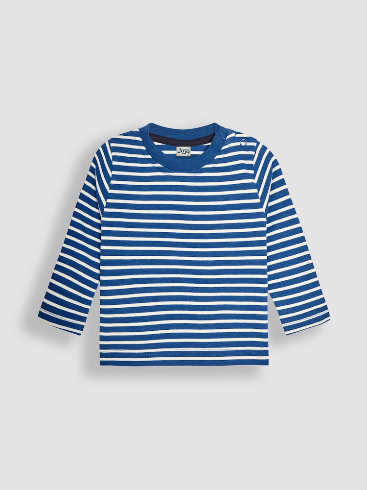 JoJo Maman Bébé Navy Blue Digger Appliqué Dungarees & Top Set - Image 2 of 3 JoJo Maman Bébé Navy Blue Digger Appliqué Dungarees & Top Set - Image 2 of 3