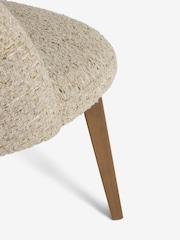 Set of 2 Tweedy Boucle Mink Preston Dark Wood Leg Dining Chairs - Image 8 of 8
