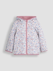 JoJo Maman Bébé Pink Mouse Reversible Hooded Teddy Fleece - Image 2 of 7