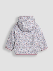 JoJo Maman Bébé Pink Mouse Reversible Hooded Teddy Fleece - Image 3 of 7