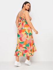Yours Curve Pink Frilled Hem Dress - Image 4 of 5