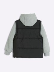 River Island Black Boys Hybrid Gilet - Image 2 of 4