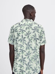 Blend Blue/Green Leaf Print Short Sleeve Shirt - Image 2 of 5