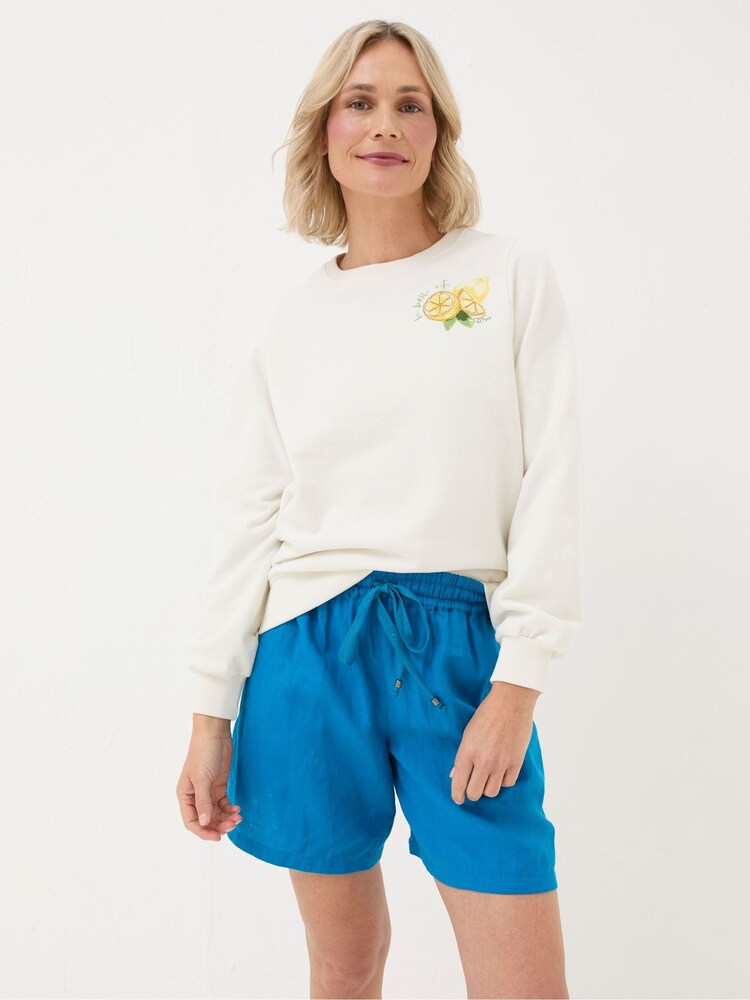 FatFace Eve Natural Lemons Crew Sweatshirt - Image 1 of 6