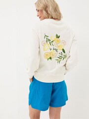 FatFace Eve Natural Lemons Crew Sweatshirt - Image 2 of 6