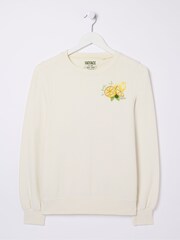 FatFace Eve Natural Lemons Crew Sweatshirt - Image 5 of 6