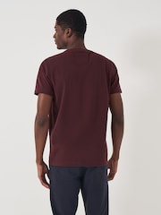 Crew Clothing Red Plain 100% Cotton Classic T-Shirt - Image 2 of 4