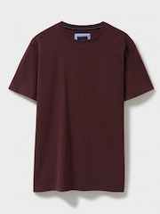 Crew Clothing Red Plain 100% Cotton Classic T-Shirt - Image 4 of 4