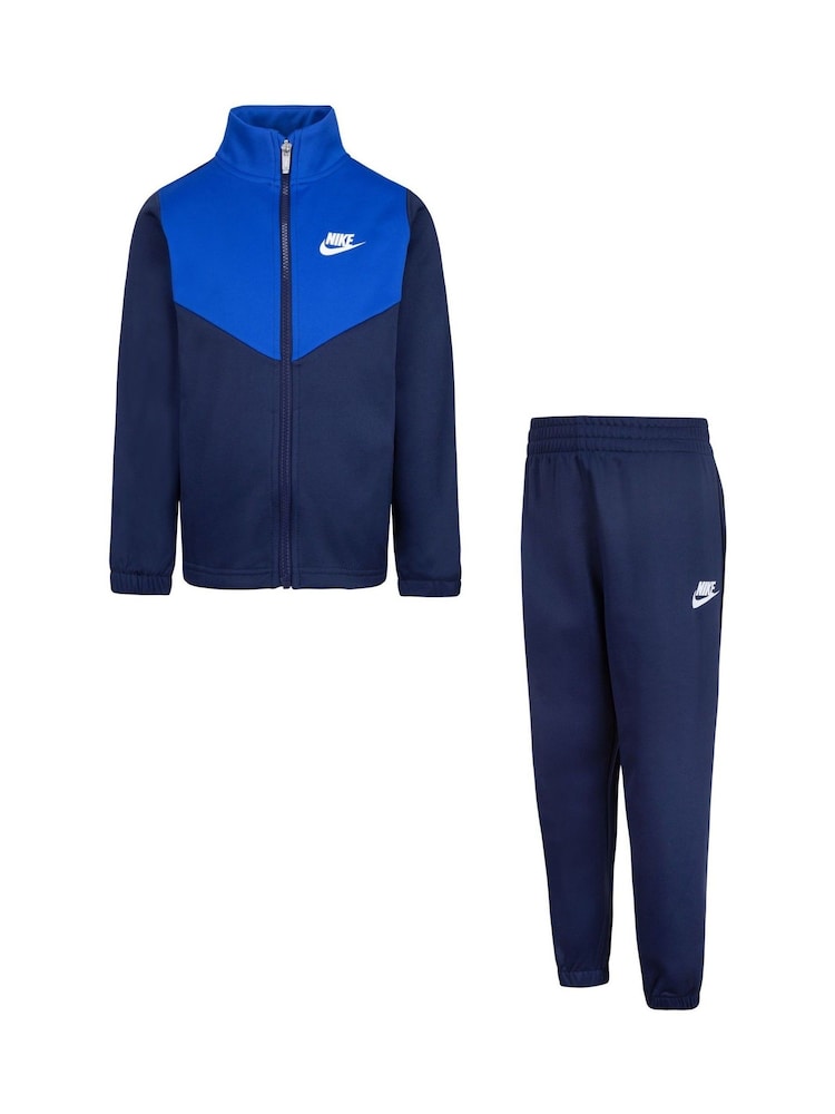 Nike Blue Kids Tricot Little Tracksuit - Image 2 of 8