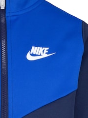 Nike Blue Kids Tricot Little Tracksuit - Image 6 of 8
