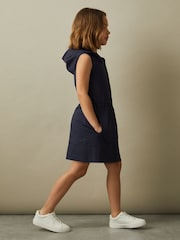Reiss Navy Talli 9-13 yrs Shell Hooded Dress - Image 3 of 5