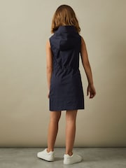 Reiss Navy Talli 9-13 yrs Shell Hooded Dress - Image 4 of 5