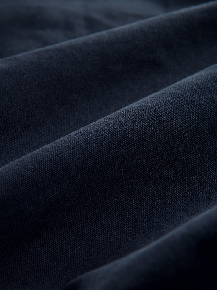 Navy Blue Zip-Through 100% Cotton Quilted Shacket Overshirt - Image 8 of 12