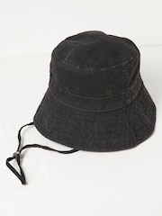 FatFace Black Bucket Hat - Image 1 of 2