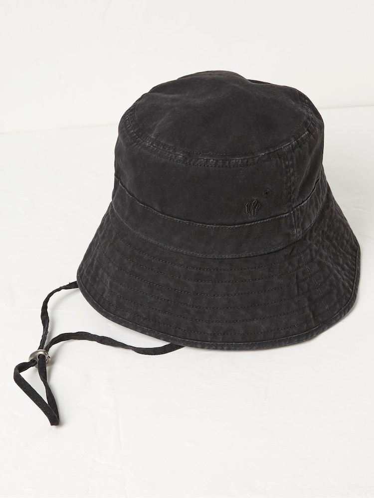 FatFace Black Bucket Hat - Image 1 of 2 FatFace Black Bucket Hat - Image 1 of 2