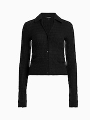 AllSaints Black Charli Shirt - Image 6 of 6