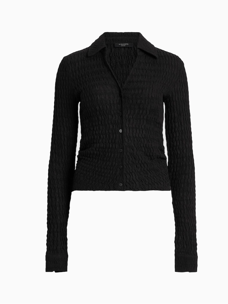 AllSaints Black Charli Shirt - Image 6 of 6