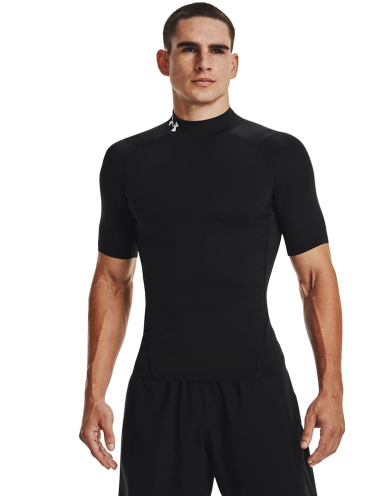 Under Armour Black Heat Geat Armour Mock Neck T-Shirt - Image 1 of 10