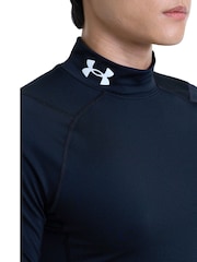 Under Armour Black Heat Geat Armour Mock Neck T-Shirt - Image 6 of 10