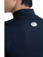 Under Armour Black Heat Geat Armour Mock Neck T-Shirt - Image 9 of 10