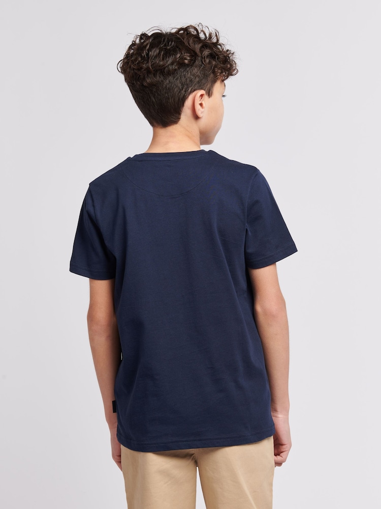 Lee Blue Boys Wobbly Graphic Print 100% Cotton T-Shirt - Image 2 of 9