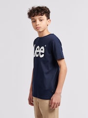 Lee Blue Boys Wobbly Graphic Print 100% Cotton T-Shirt - Image 4 of 9