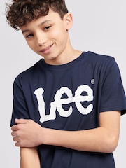 Lee Blue Boys Wobbly Graphic Print 100% Cotton T-Shirt - Image 6 of 9