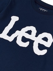 Lee Blue Boys Wobbly Graphic Print 100% Cotton T-Shirt - Image 9 of 9