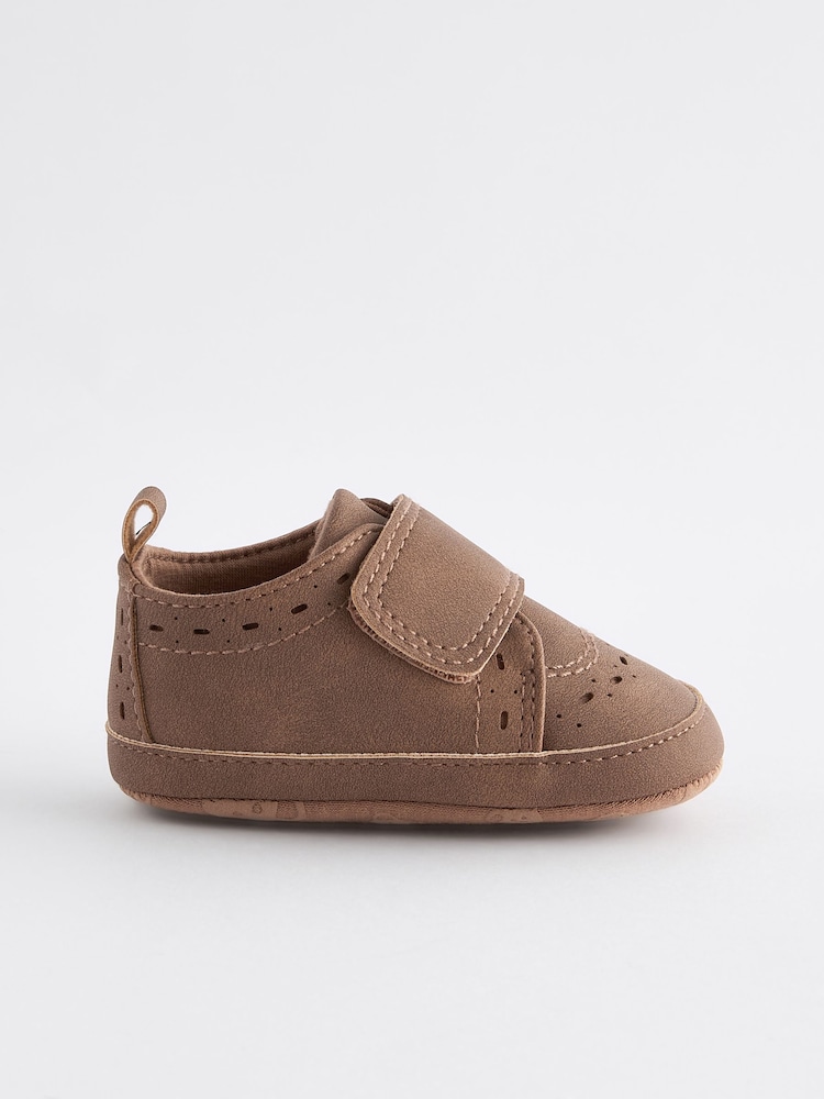 Marrón tostado - Zapato Oxford de bebé con velcro (0-24 meses) - Imagen 2 de 5