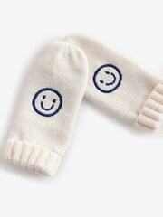 Neutral Check Smile Hat, Scarf And Mittens Set (3mths-10yrs) - Image 4 of 4