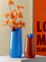 pt, Soft Orange Bolita Glass Vase Medium - Image 1 of 4